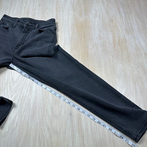 American Eagle Mom Jeans High Rise Black Stretch Slim Fit Casual Pants 2 SHORT - Picture 6 of 14